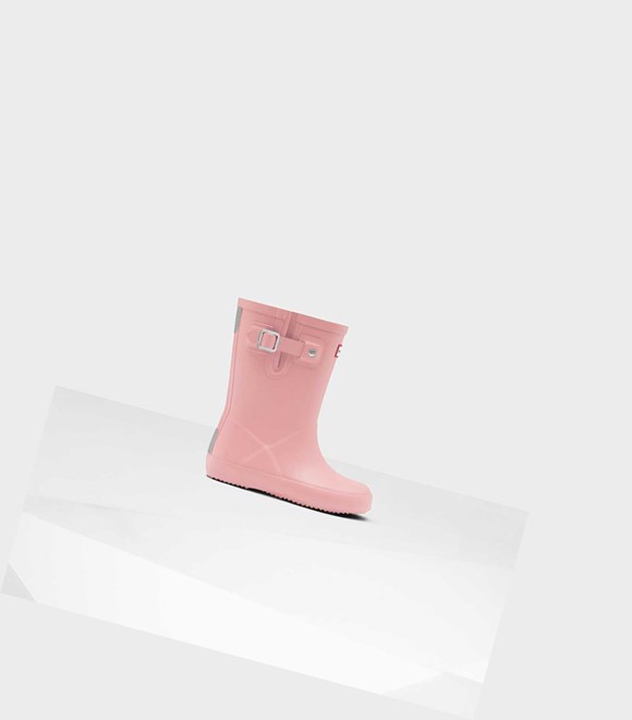 Bottes Courtes Hunter Original First Plates Sole Wellington Enfant Rose | 21078HGRI