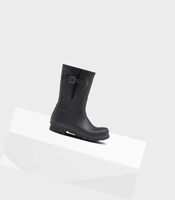 Bottes Courtes Hunter Original Side Adjustable Wellington Homme Noir | 50831JGHP