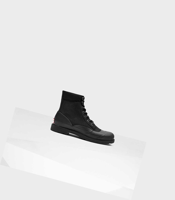 Bottes Courtes Hunter Original Tela Dentelle-up Derby Wellington Homme Noir | 86420OAPX