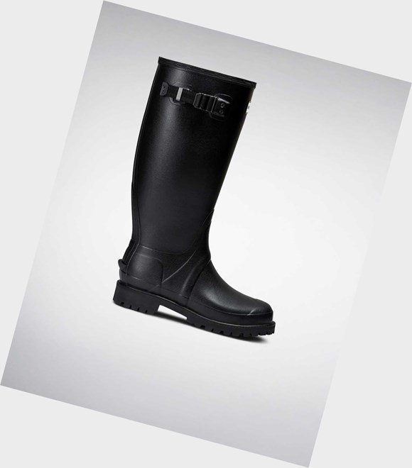 Bottes Hautes Hunter Balmoral Larges Fit Wellington Homme Noir | 27964UQAX