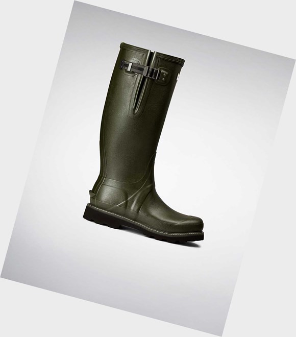 Bottes Hautes Hunter Balmoral Side Adjustable Wellington Homme Vert | 47850MSWY