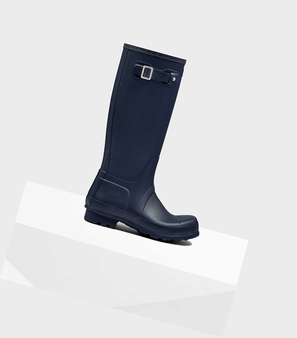 Bottes Hautes Hunter Original Wellington Homme Bleu Marine | 16973LKDQ