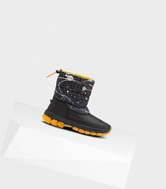 Bottes de Neige Hunter Original Printed Insulated Corta Femme Noir | 38921QFHP