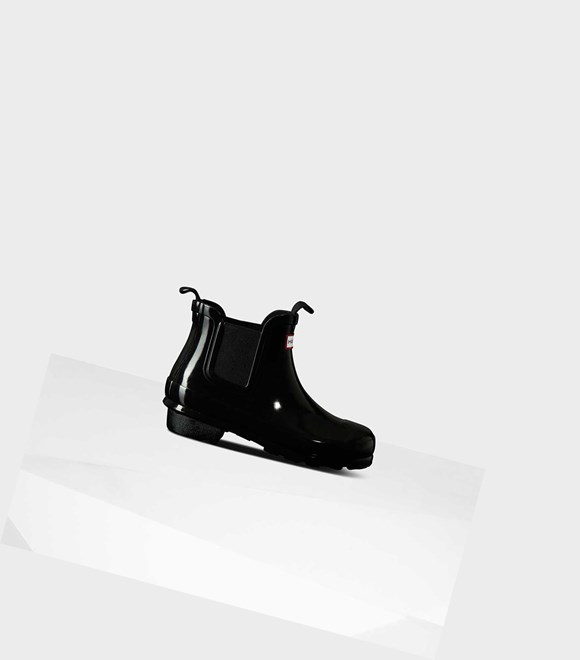 Bottines Chelsea Hunter Original Big Gloss Enfant Noir | 53042PDIW