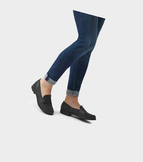 Loafers Hunter Refined Slim Fit Penny Femme Noir | 81640XCUG