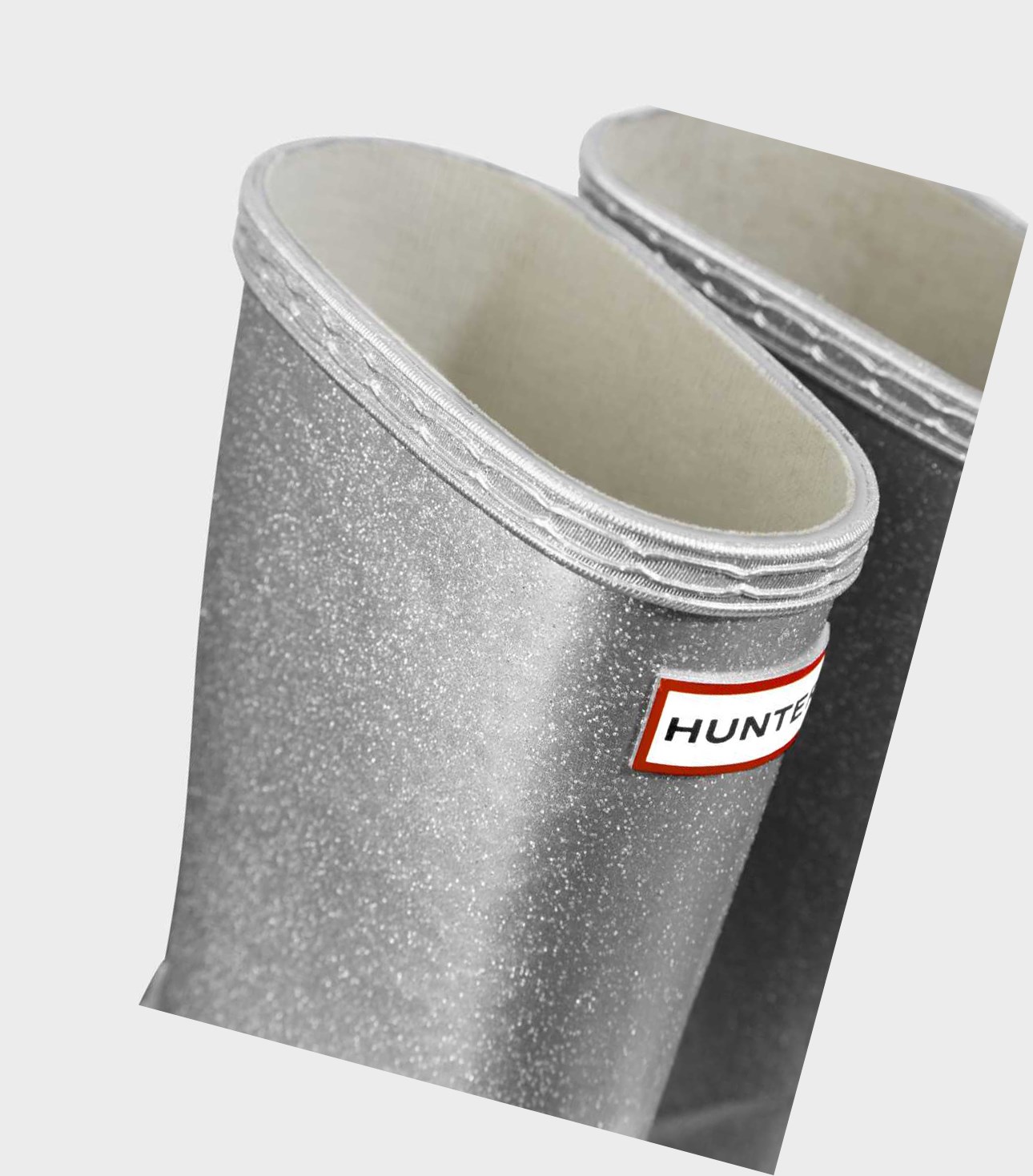 Bottes Courtes Hunter Original First Classiche Cosmic Glitter Wellington Enfant Argent | 35904GCSE