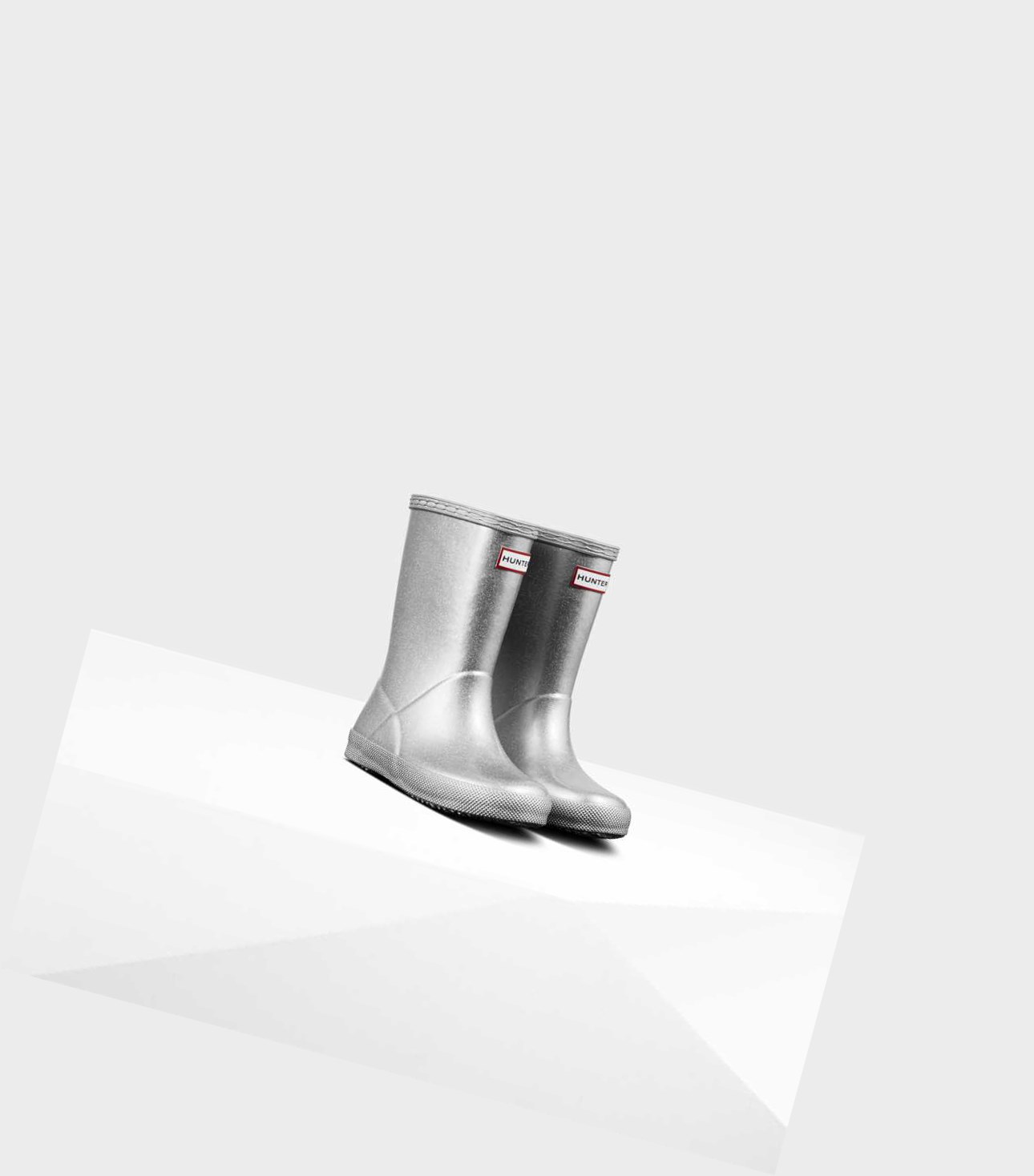 Bottes Courtes Hunter Original First Classiche Cosmic Glitter Wellington Enfant Argent | 35904GCSE