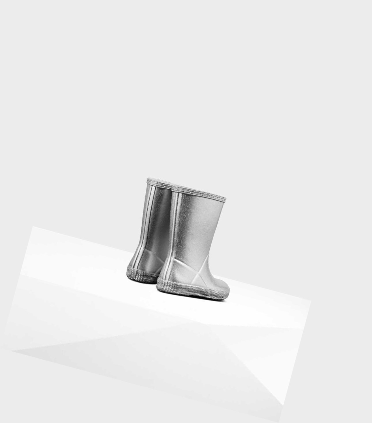 Bottes Courtes Hunter Original First Classiche Cosmic Glitter Wellington Enfant Argent | 35904GCSE